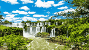 Fotografía panorámica de las cataratas de Iguazú